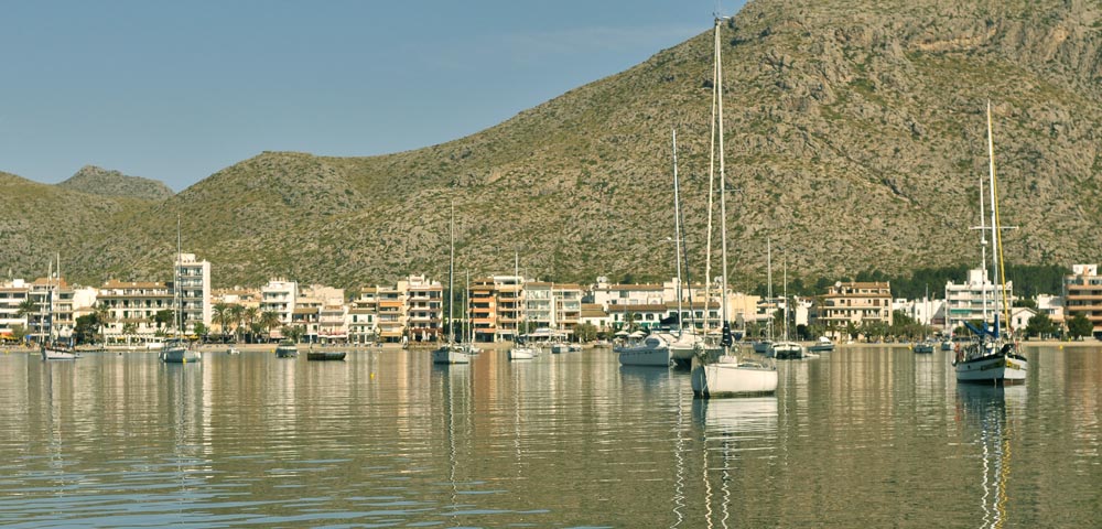 Puerto Pollensa property market and port.