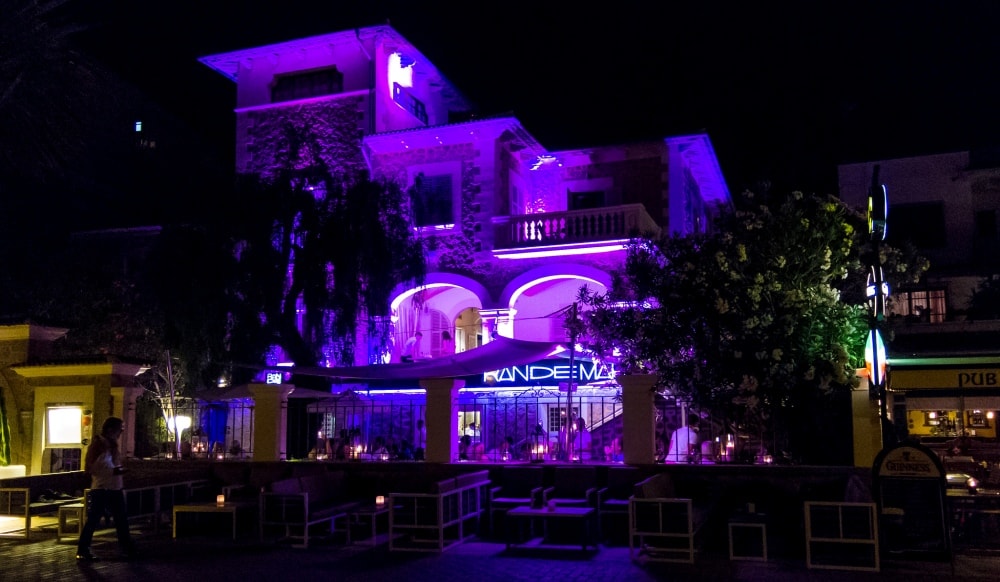 Port Soller property market surroundings at night.