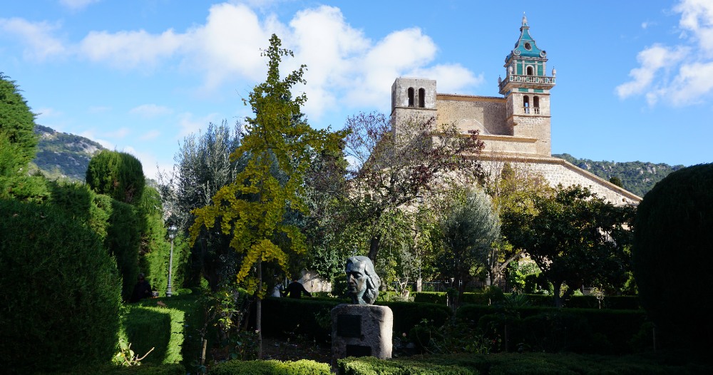 Valldemossa property market surroundings, Monastery Frederic Chopin monument.