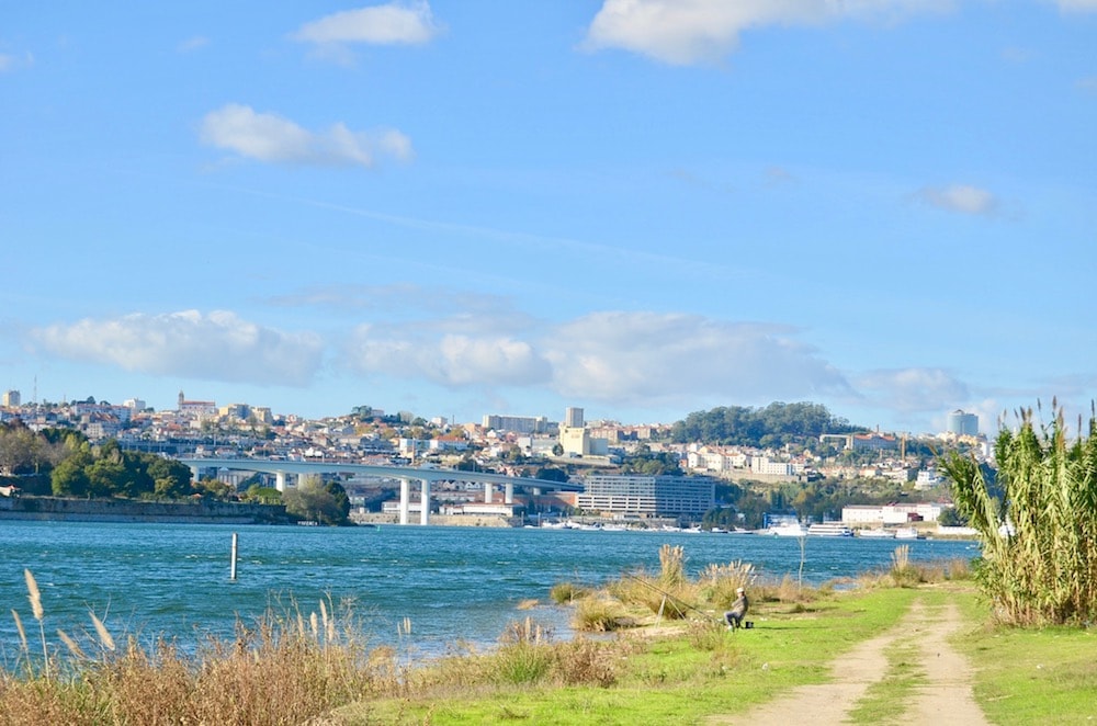 O céu, o rio e o relvado em Gondomar