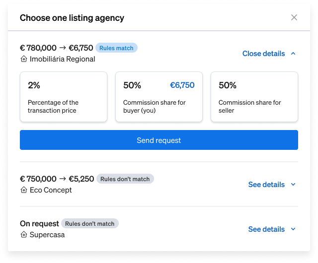 Negotiating real estate commissions inside CASAFARI Connect