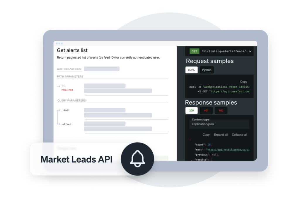 With CASAFARI's API, real estate professionals receive new leads directly into your system, ensuring you never miss out on a potential opportunity.