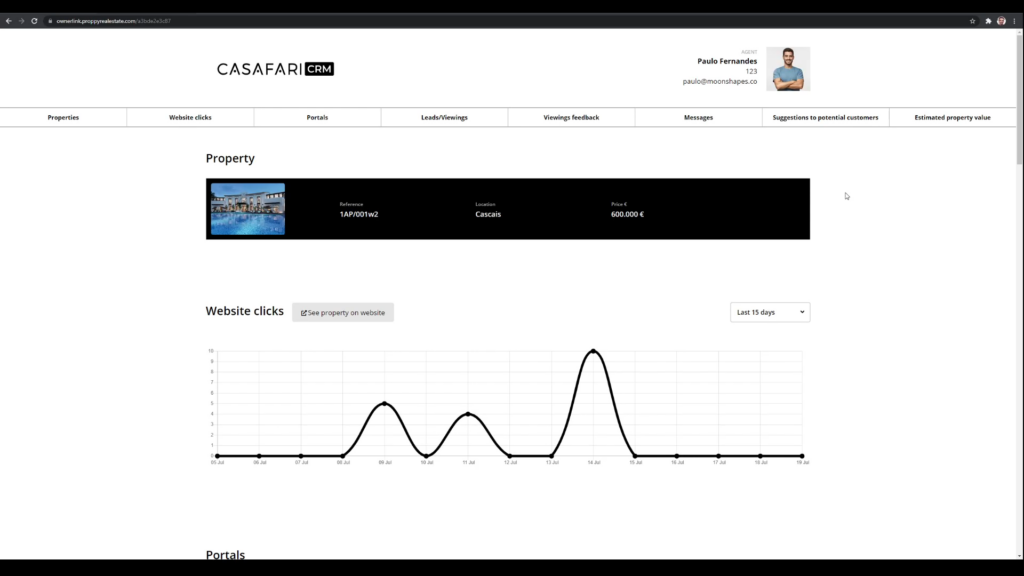 Ownerlink, the report for the estate agent to the owner of a selling property