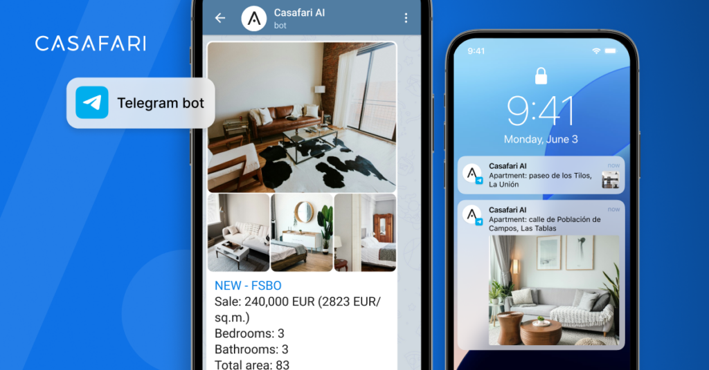 How CASAFARI's Telegram Bot works for real estate professionals