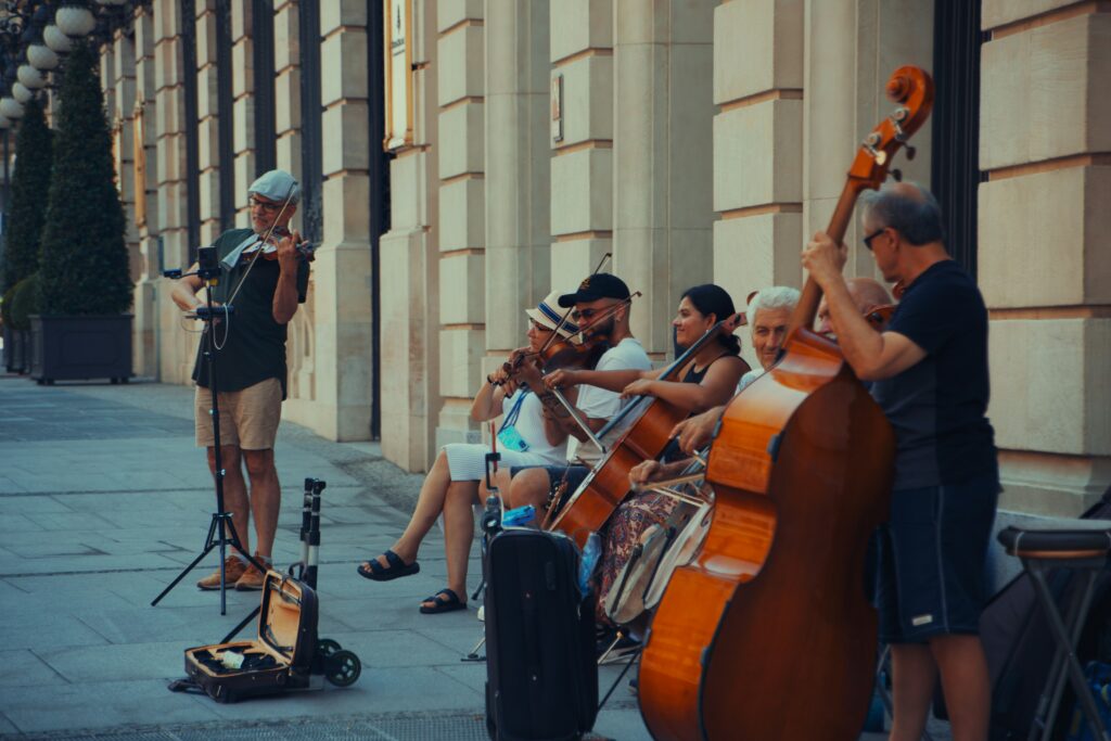 músicos en las calles de Madrid