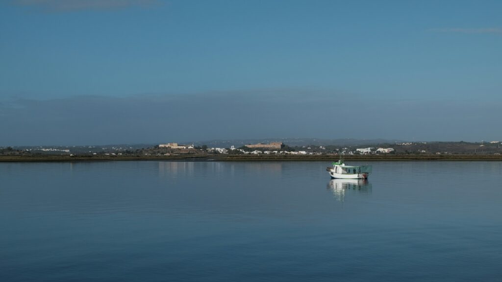 Boat on the sea of Castro Marim