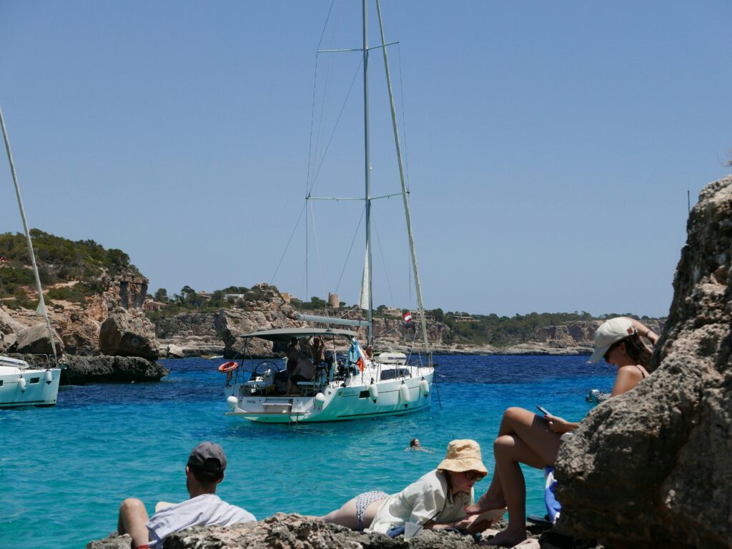 Boat at the beach in Mallorca