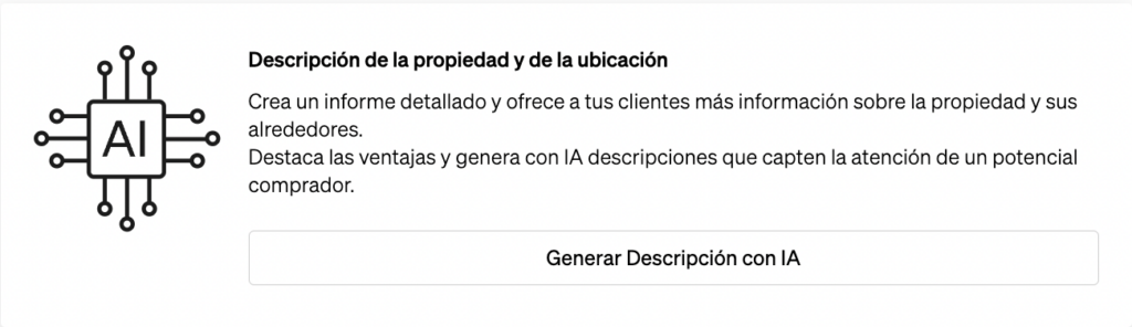 Descripciones de propiedades y lugares generadas por IA