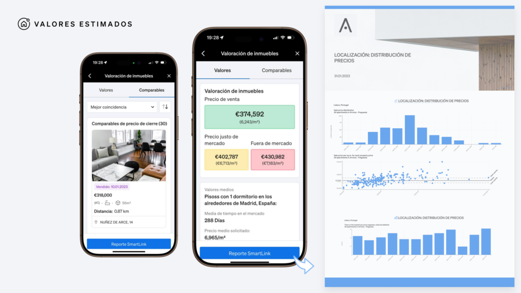 Ejecutar una valoración inmobiliaria sobre la marcha con la app inmobiliaria de CASAFARI