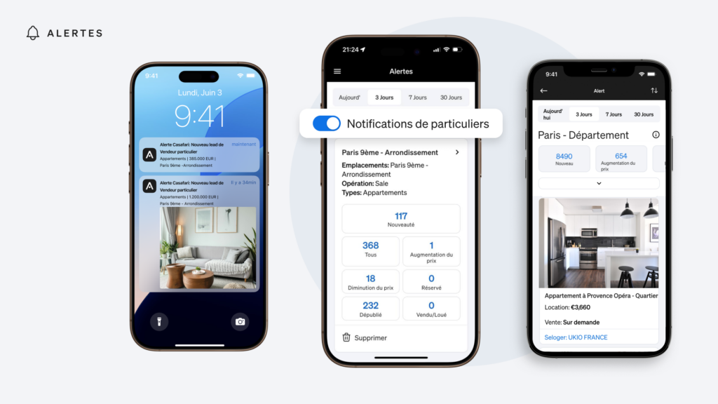 Trouver des vendeurs privés avec CASAFARI AI, l'application immobilière de CASAFARI